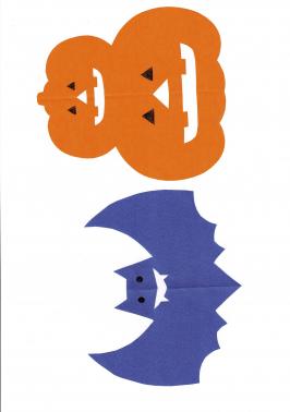 ハロウィーンのかざりをつくろう！