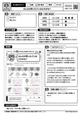 みんなが買ったパンはどれかな?