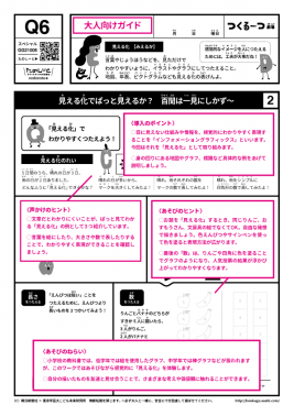 見える化でぱっと見えるか？　百聞は一見にしかず～
