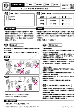 じしん！ ぐらっとゆれをかんじたら？